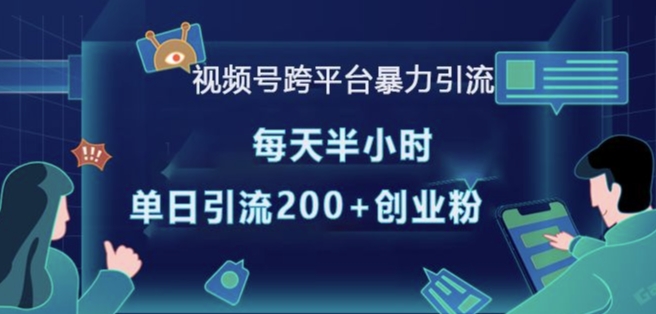 视频号跨平台暴力引流，每天半小时，单日引流200+精准创业粉